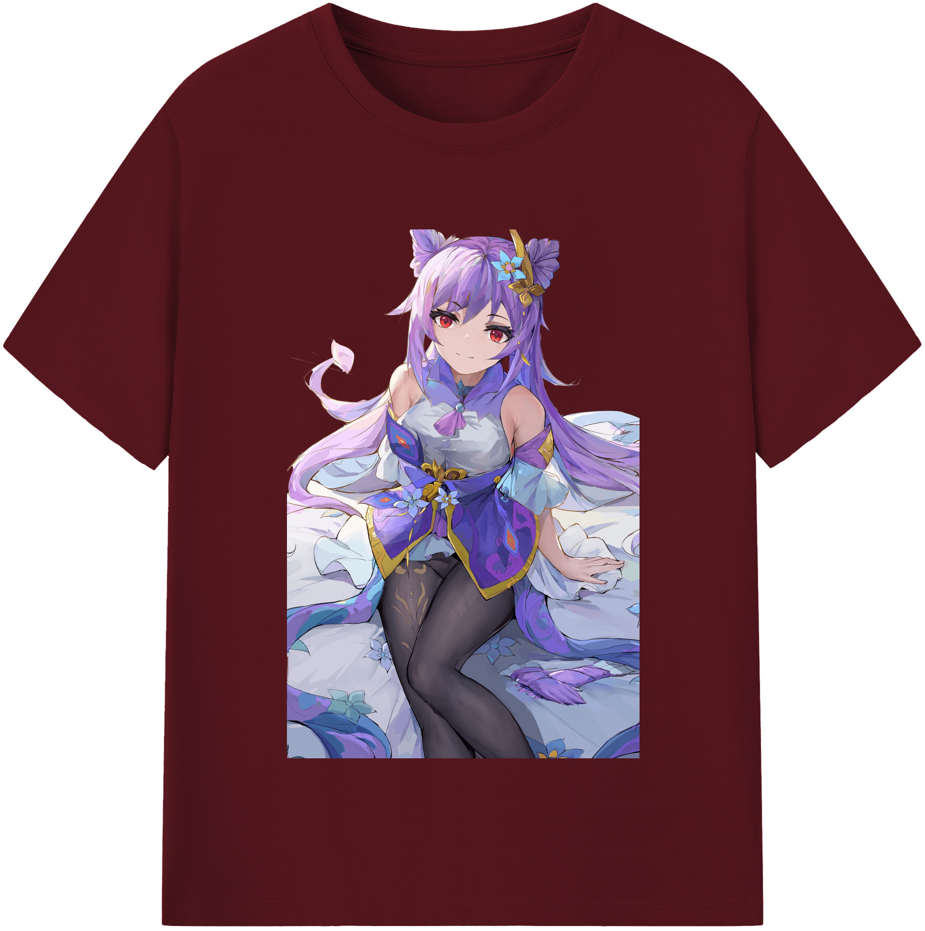 げんし神 刻晴 こくせい genshin Kokusei 綿100％半袖Tシャツ（フロントプリント）